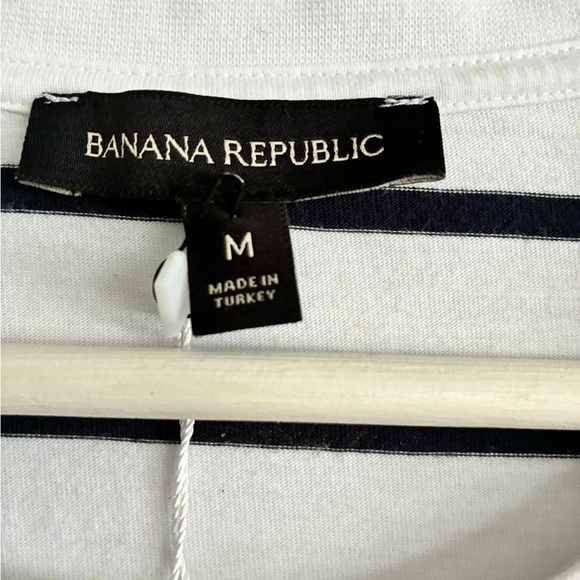 Banana Republic Navy and White Striped Tee - Picture 3 of 3